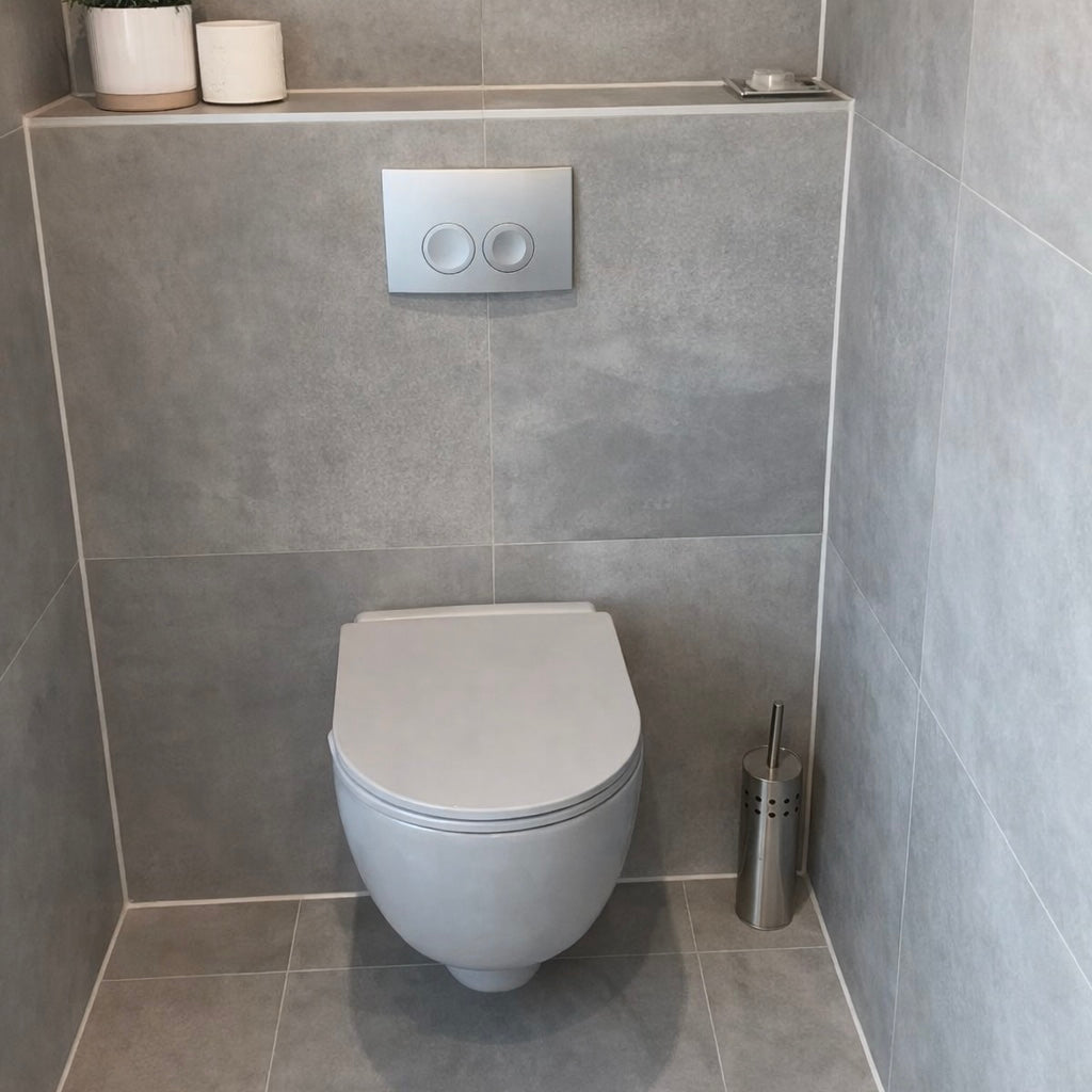 Xenz Gio Randloos Toilet 47cm met Vortexspoeling Grijs Mat