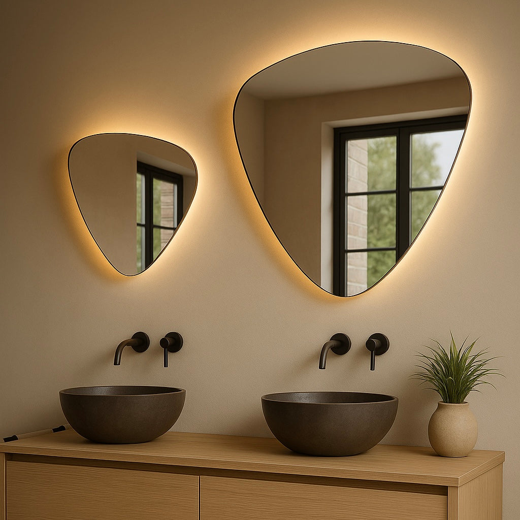 Spiegel Barcelona - Organische Vorm - Indirecte Spotless Verlichting | Incl. Verwarming