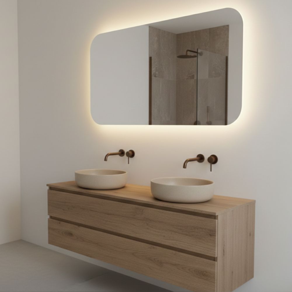 Spiegel Bangkok - D-vorm Spiegel - 120 x 70 cm