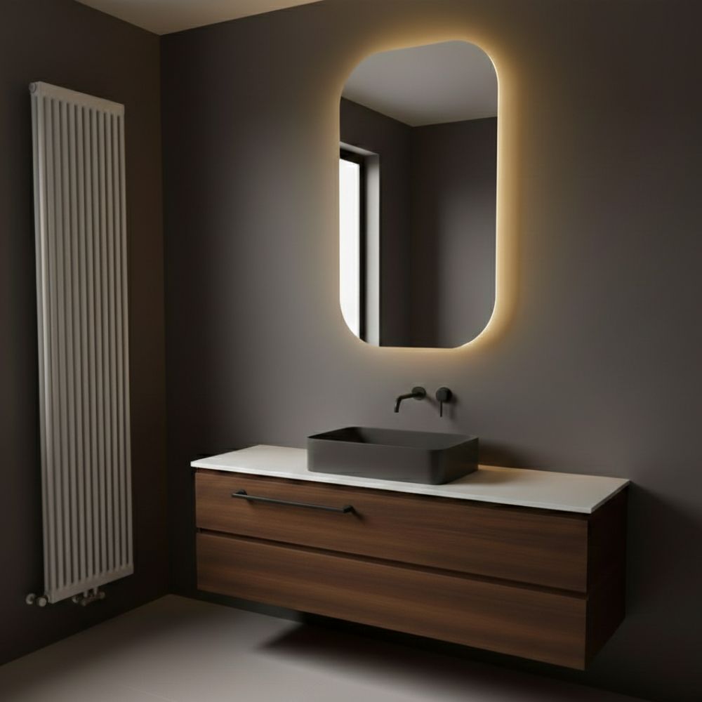 Spiegel Bangkok - D-vorm Spiegel - 50 x 100 cm (V)