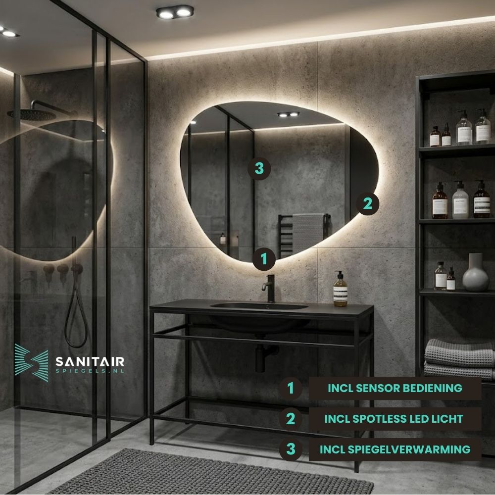 Spiegel Barcelona - Organische Vorm - 99 x 79 cm