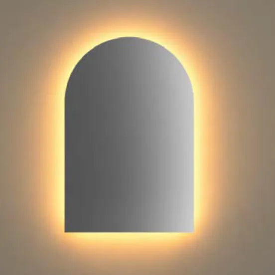 Spiegel Dubai - Rechthoekige Spiegel met Ronde Bovenkant - Indirect Spotless Verlichting | Incl. Verwarming