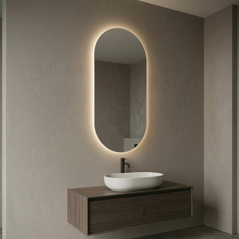 Spiegel Sydney - Ovaal Rechte Spiegel - 40 x 80 cm