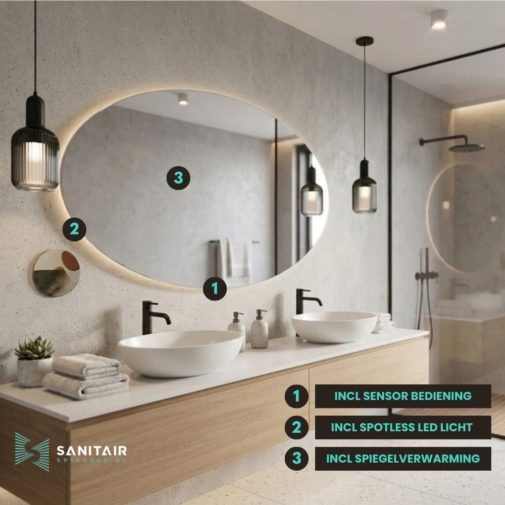 Spiegel Istanbul - Ei-vormige Spiegel - 120 x 70 cm