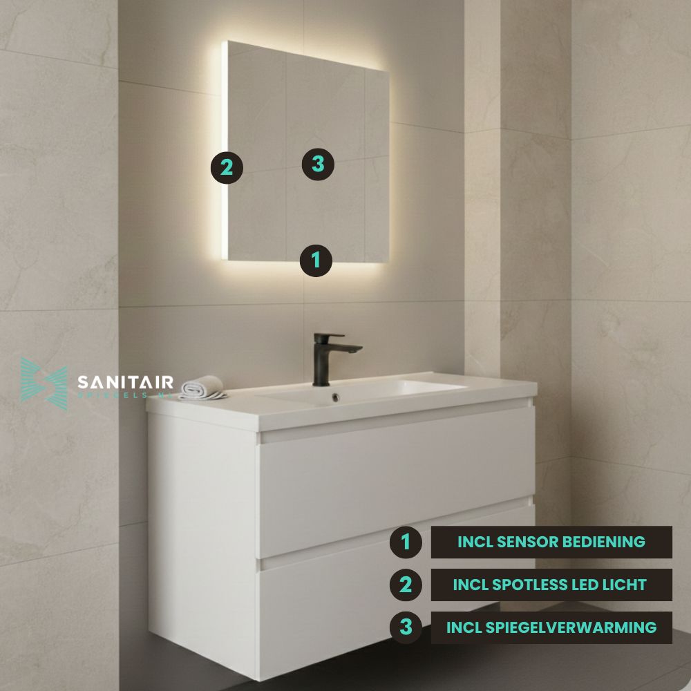 Spiegel Lisbon - Rechthoekige Spiegel - 70 x 70 cm