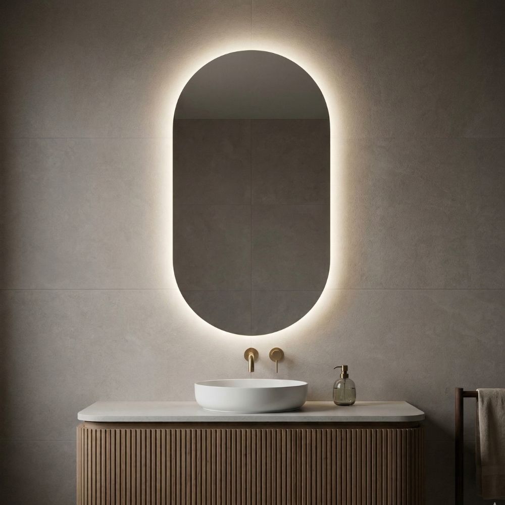 Sydney - Ovale Badkamerspiegel 50x100 cm - LED & Anti-Condens