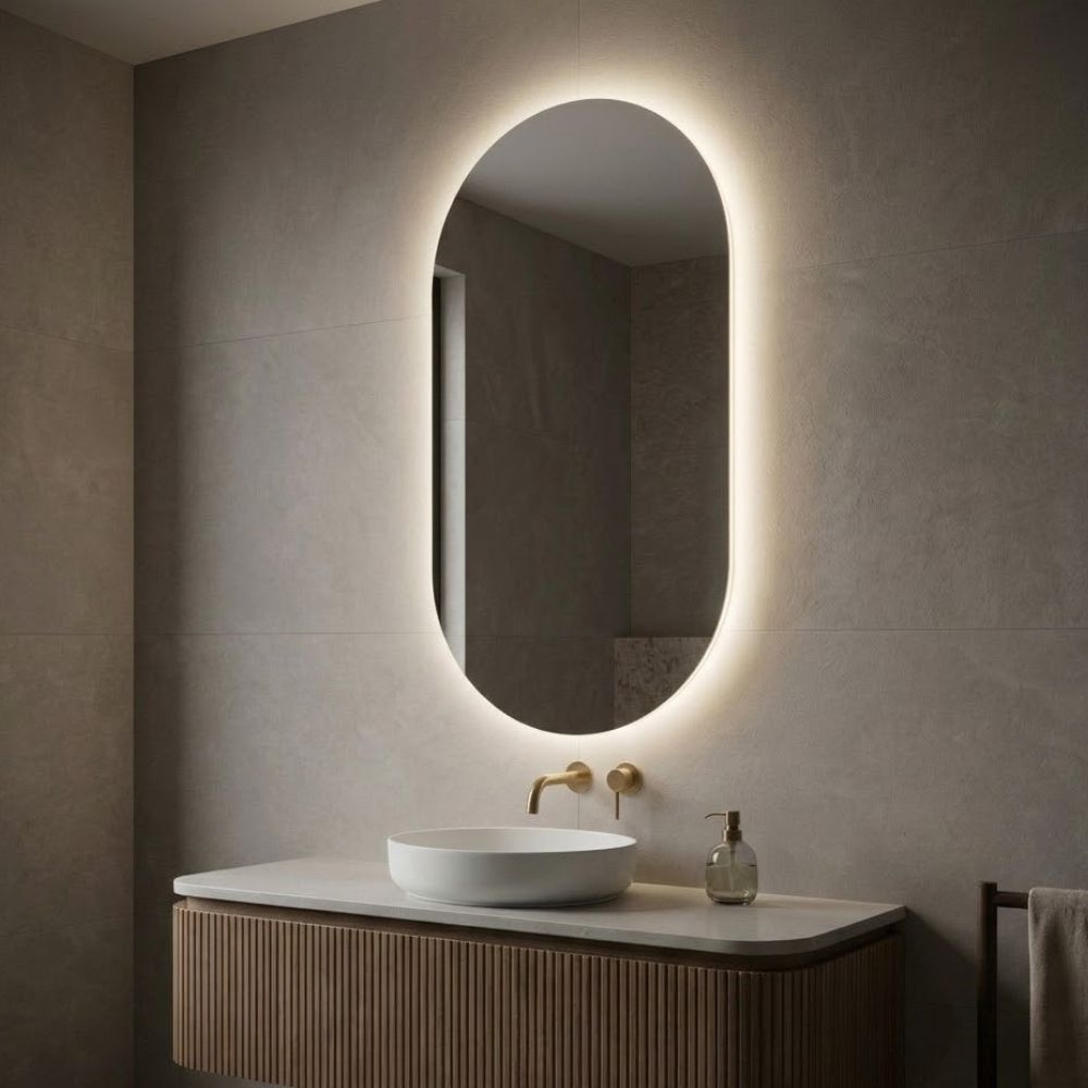 Sydney - Ovale Badkamerspiegel 50x100 cm - LED & Anti-Condens