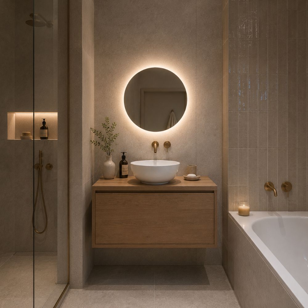 Tokyo - Ronde Badkamerspiegel Ø40 cm - Indirecte LED