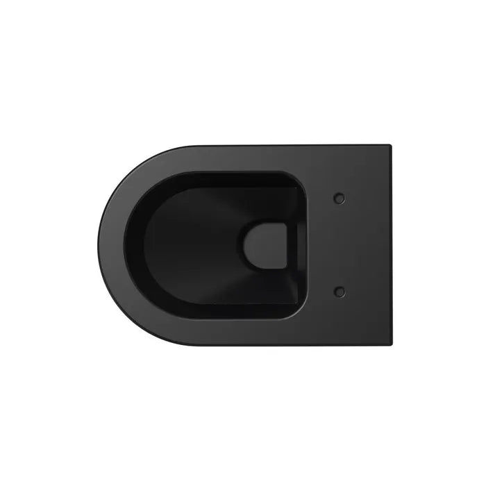 Xenz Gio Randloos Toilet 52cm met Vortexspoeling Zwart Mat