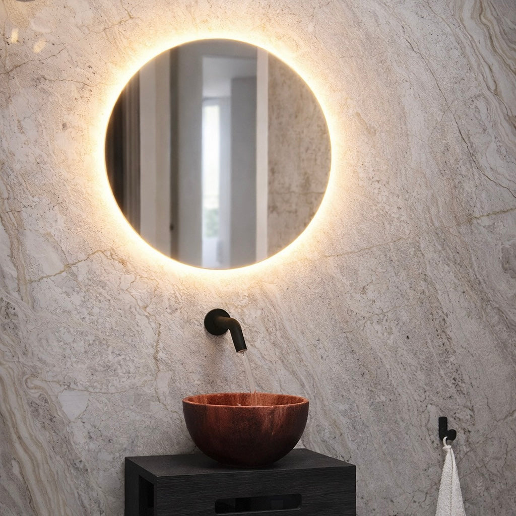 Oslo - Ronde Toilet Spiegel - Indirecte Spotless Verlichting