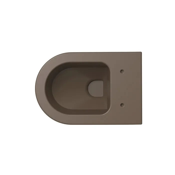 Xenz Gio Randloos Toilet 47cm met Vortexspoeling Coffe Mat