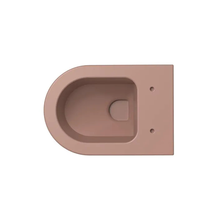 Xenz Gio Randloos Toilet 47cm met Vortexspoeling Roze Mat