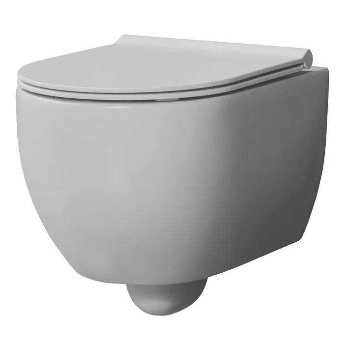 Xenz Gio Randloos Toilet 47cm met Vortexspoeling Grijs Mat
