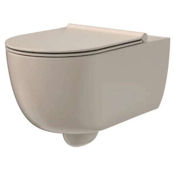Xenz Gio Randloos Toilet 47cm met Vortexspoeling Zand Mat