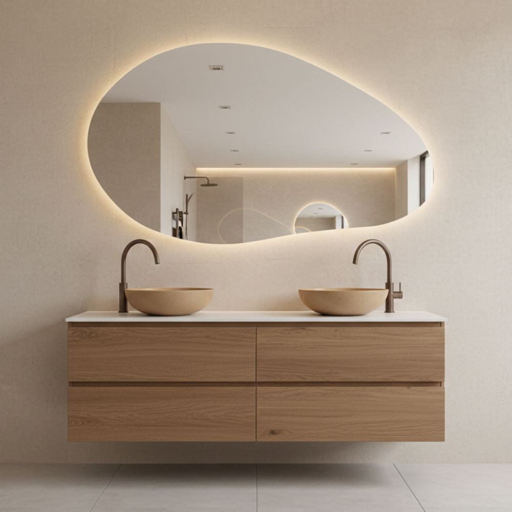 Spiegel Paris - Organische Vorm - 160 x 92.8 cm