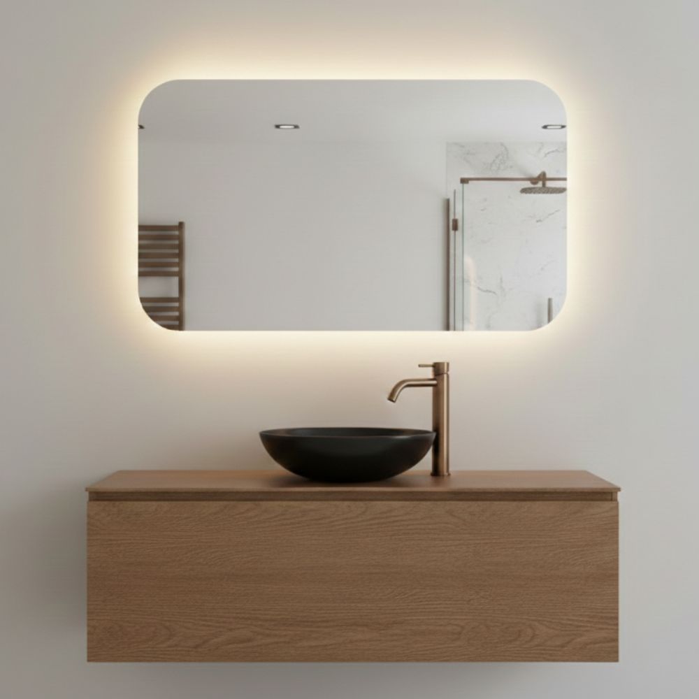 Spiegel Bangkok - D-vorm Spiegel - 100 x 50 cm (H)