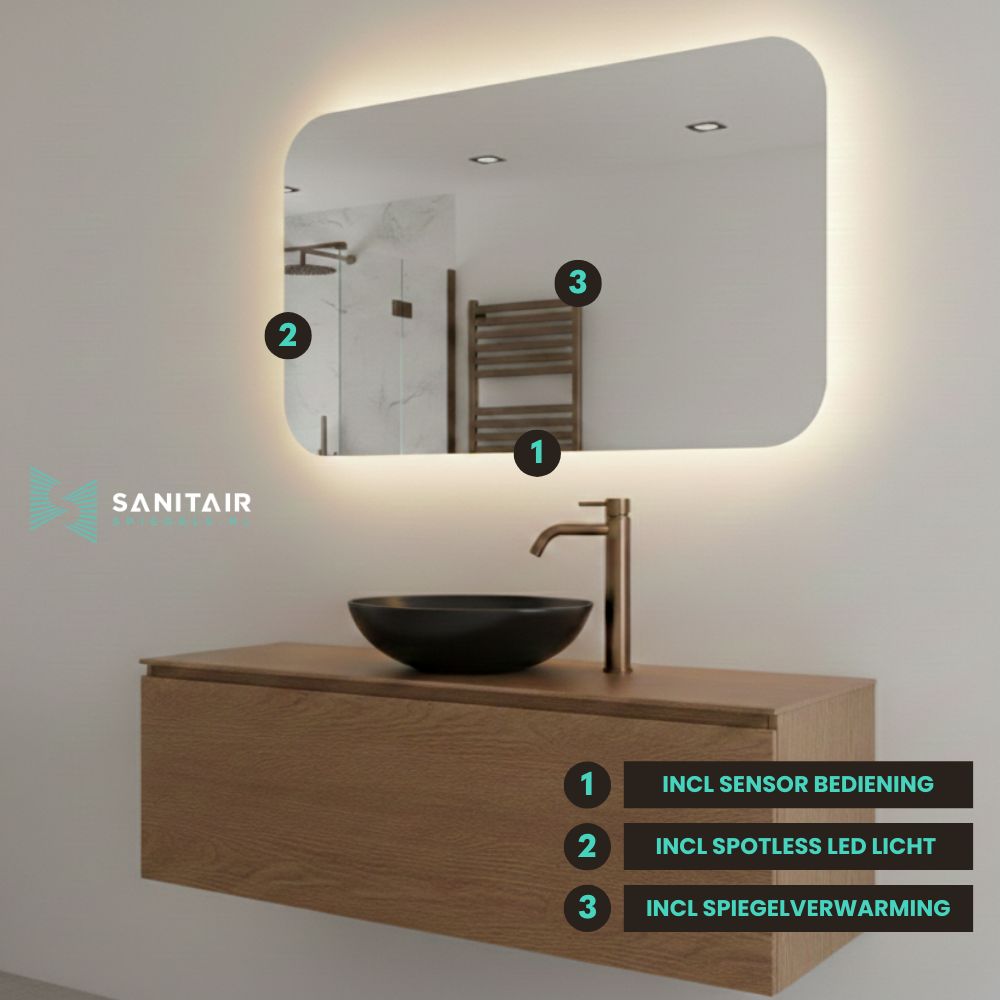 Spiegel Bangkok - D-vorm Spiegel - 100 x 50 cm (H)