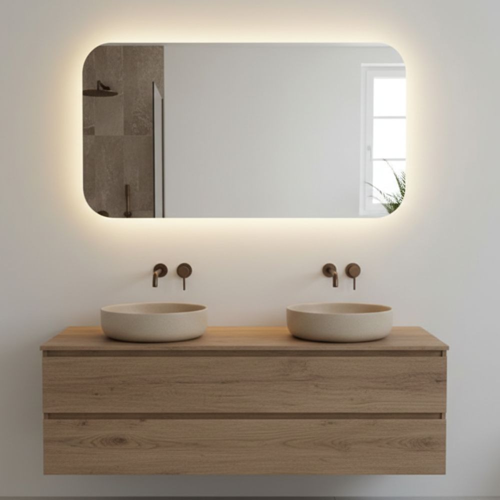 Spiegel Bangkok - D-vorm Spiegel - 120 x 70 cm