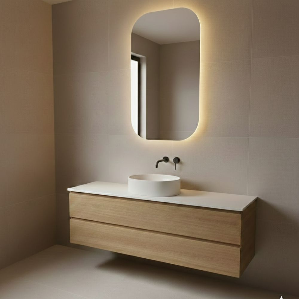 Spiegel Bangkok - D-vorm Spiegel - 40 x 80 cm (V)