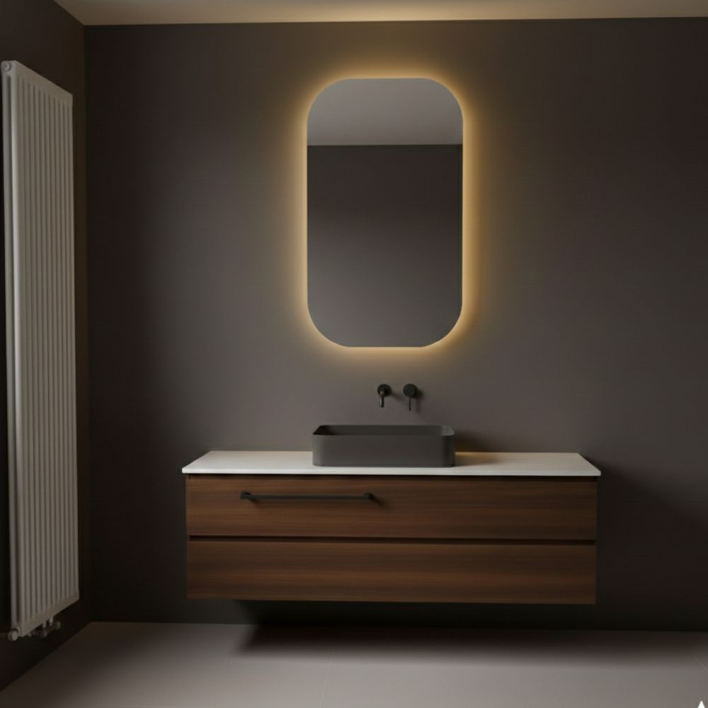 Spiegel Bangkok - D-vorm Spiegel - 50 x 100 cm (V)