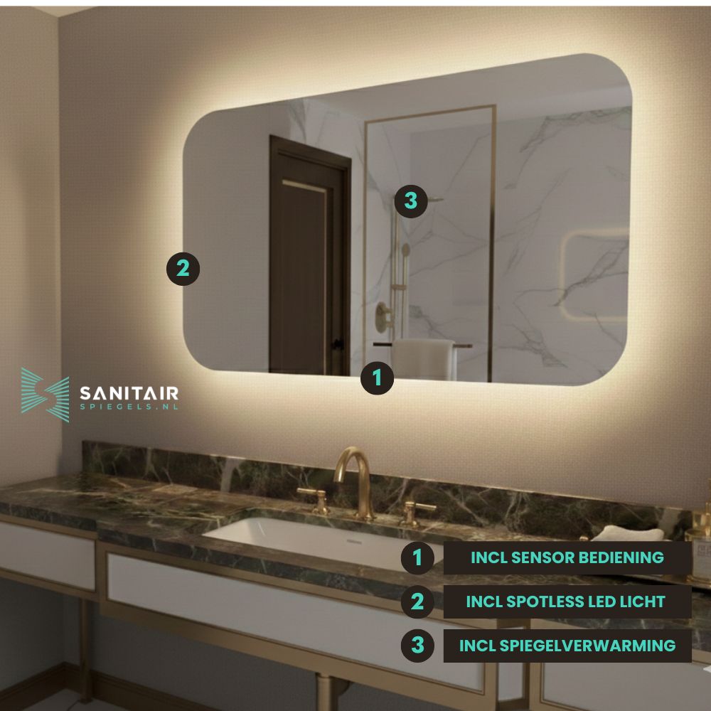 Spiegel Bangkok - D-vorm Spiegel - 80 x 40 cm