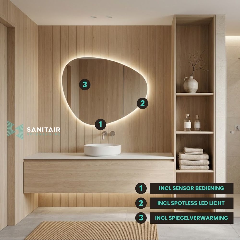 Spiegel Barcelona - Organische Vorm - 79 x 59 cm