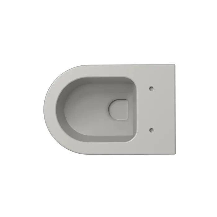 Xenz Gio Randloos Toilet 47cm met Vortexspoeling Grijs Mat