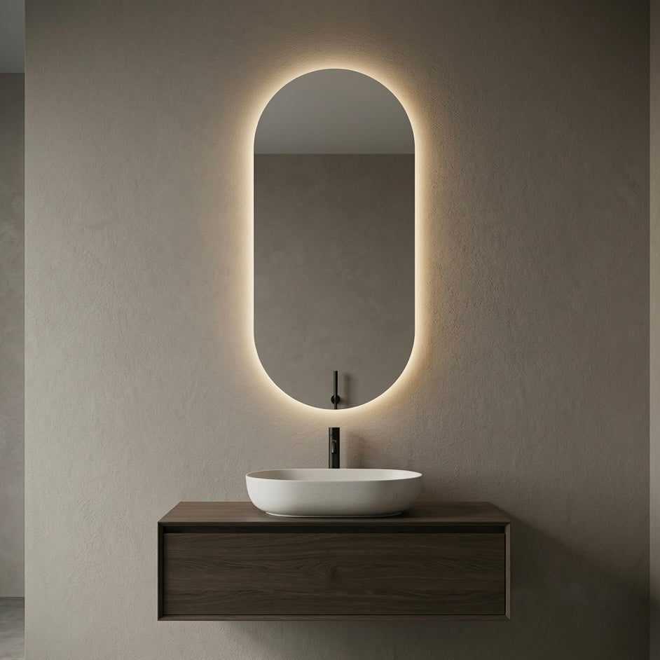 Spiegel Sydney - Ovaal Rechte Spiegel - 40 x 80 cm