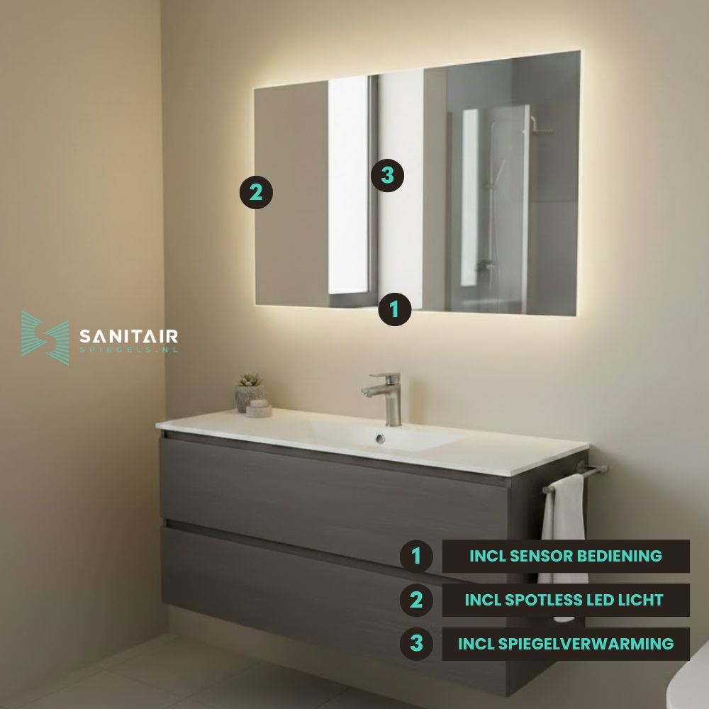 Spiegel Lisbon - Rechthoekige Spiegel -  80 x 70 cm