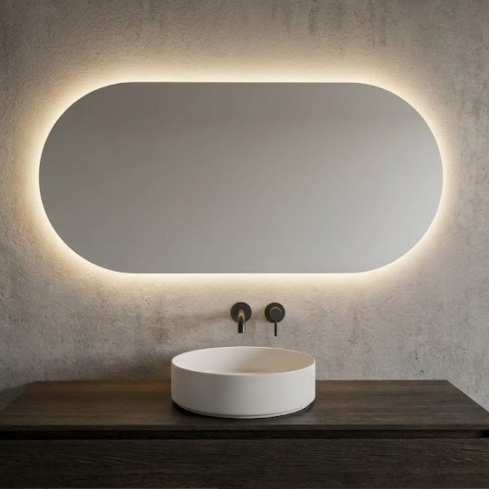 Spiegel Sydney - Ovaal Rechte Spiegel - 100 x 50 cm