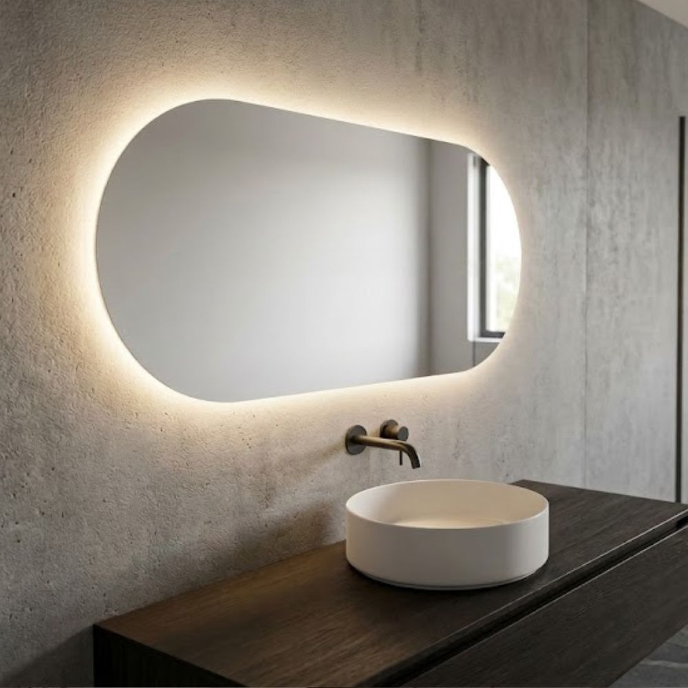 Spiegel Sydney - Ovaal Rechte Spiegel - 100 x 50 cm