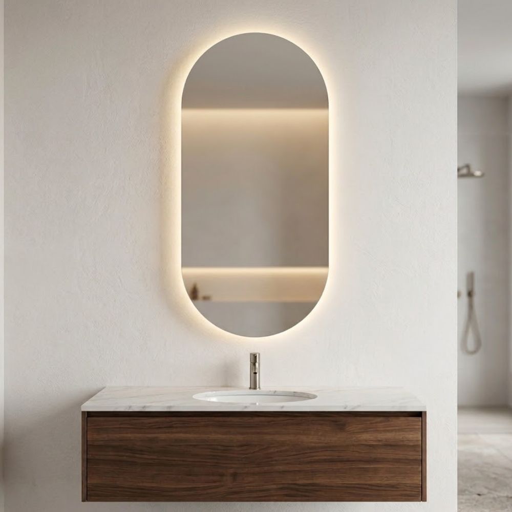 Sydney - Ovale Badkamerspiegel 60x120 cm - LED & Anti-Condens