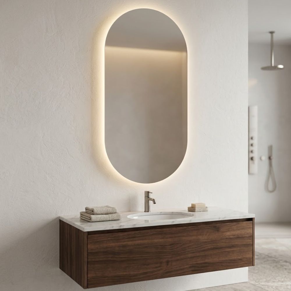 Sydney - Ovale Badkamerspiegel 60x120 cm - LED & Anti-Condens