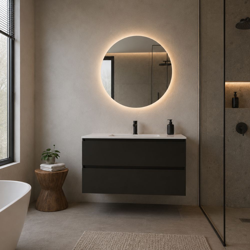 Tokyo - Ronde Badkamerspiegel Ø50 cm - Indirecte LED