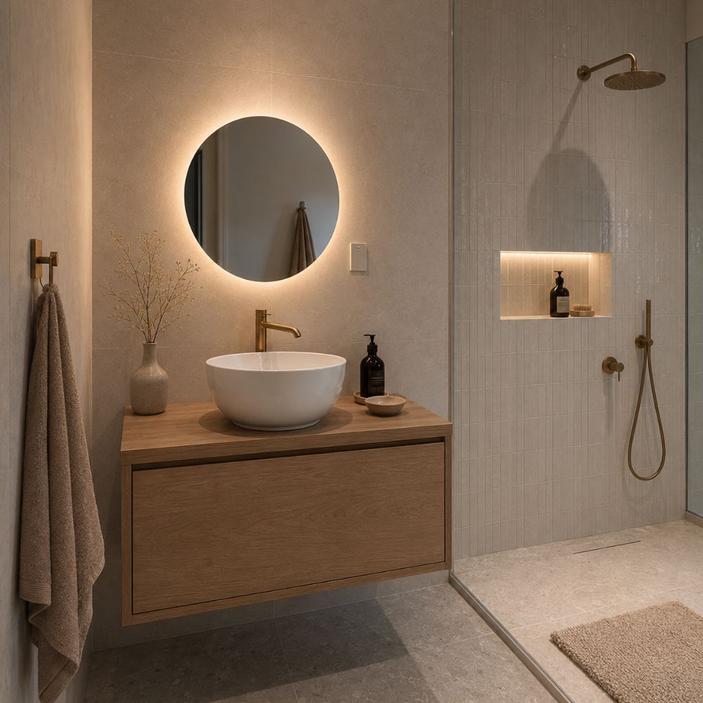 Tokyo - Ronde Badkamerspiegel Ø40 cm - Indirecte LED